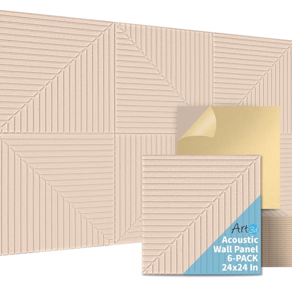 Art3d acoustic sound proofCream Acoustic Wall Panel 6-Pack